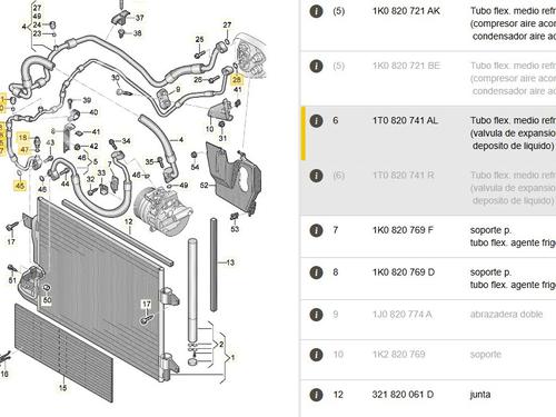AC pipe VW TOURAN (1T1, 1T2) 1.6 FSI | BP28424378M126