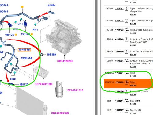 AC pipe FORD C-MAX II (DXA/CB7, DXA/CEU) 1.0 EcoBoost | BP28514376M126