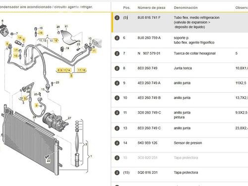 AC pipe AUDI Q3 (8UB, 8UG) 2.0 TDI | BP29427842M126
