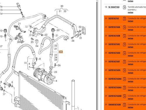 AC pipe VW TIGUAN (5N_) 2.0 TDI | BP29619110M126