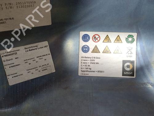 Battery SMART FORFOUR Hatchback (453) electric drive / EQ (453.091) | BP26665081E11