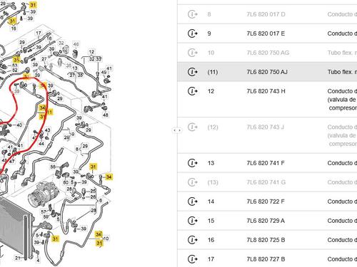 AC pipe AUDI Q7 (4LB) 3.0 TDI quattro | BP33217265M126  - Image 5