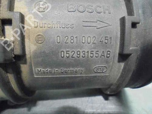 Mass air flow sensor CHRYSLER VOYAGER IV (RG, RS) 2.8 CRD | BP2093991M95 