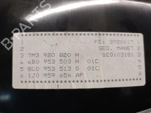 Instrument cluster VW SHARAN (7M8, 7M9, 7M6) 1.9 TDI | BP30642237C47