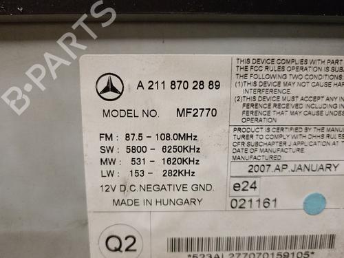 Radio MERCEDES-BENZ E-CLASS (W211) E 200 CDI (211.004) | BP30383773E6