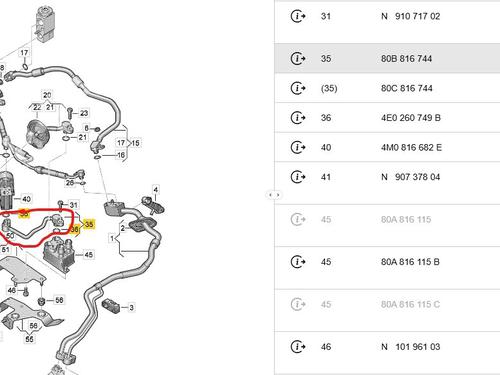 AC pipe AUDI Q5 (FYB, FYG) 50 TFSI e quattro | BP33456681M126 - Image 2