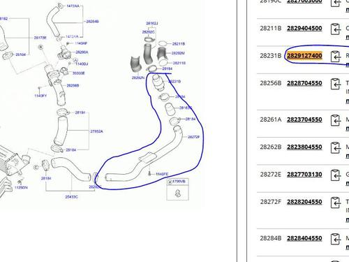 Pipe KIA CEED Sportswagon (CD) 1.0 T-GDI | BP21794571M125 
