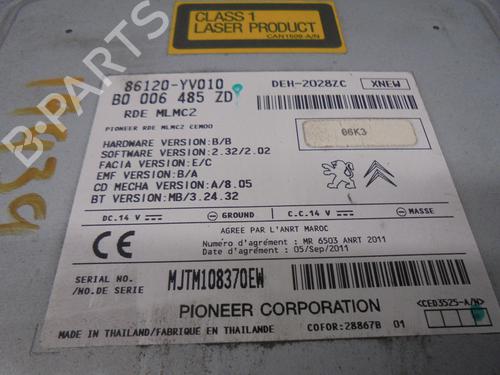 Radio TOYOTA AYGO (_B1_) 1.0 (KGB10_, KGB10R) | BP17090113E6 