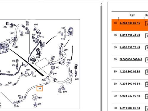 AC pipe MERCEDES-BENZ C-CLASS T-Model (S204) C 320 CDI (204.222) | BP30933829M126
