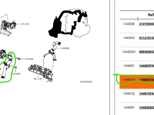 Rør NISSAN MICRA V (K14) 0.9 IG-T | BP30306468M125 