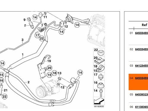 AC pipe BMW X3 (E83) 2.0 sd | BP29505976M126 