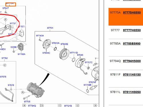 AC pipe KIA RIO IV (YB, SC, FB) 1.2 CVVT | BP29447703M126 