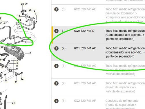 AC pipe VW POLO IV (9N_, 9A_) 1.9 TDI | BP28520861M126