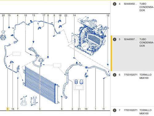 AC pipe RENAULT EXPRESS Box Body/MPV 1.5 Blue dCi 75 (F6AA) | BP29481375M126 