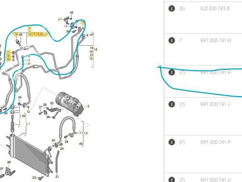 AC-rør SEAT IBIZA IV (6J5, 6P1) 1.2 TSI | BP27475029M126