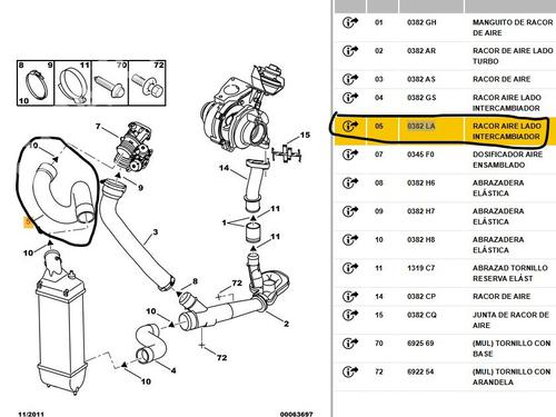 Pipe PEUGEOT 407 (6D_) 2.0 HDi 135 (6DRHRH, 6DRHRE, 6DRHRG, 6DRHRJ) | BP30529167M125 - Image 2