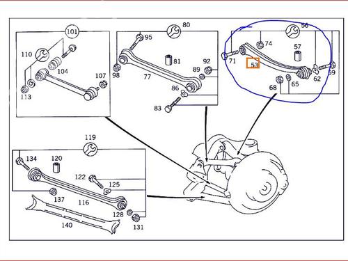 Right rear suspension arm MERCEDES-BENZ CLK (C208) CLK 200 (208.335) | BP17131181M15 
