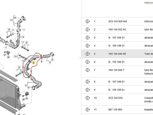 Pipe VW PASSAT B7 (362) 2.0 TDI | BP40199297M125 - Image 5