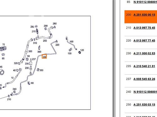 AC pipe MERCEDES-BENZ R-CLASS (W251, V251) R 350 4-matic (251.065, 251.165) | BP29570287M126 