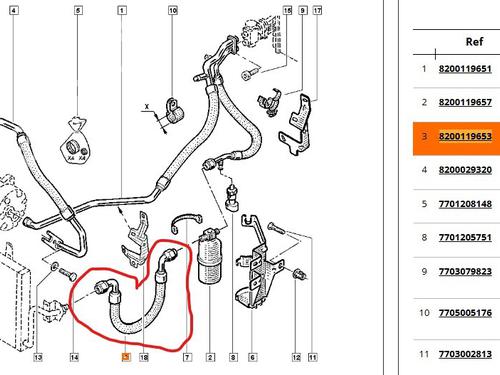 AC pipe RENAULT MASTER II Bus (JD) 2.8 dTI (JD0B, JD0F, JD1B, JD1F) | BP30942352M126