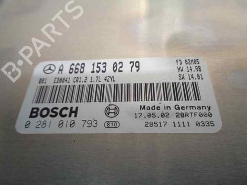 Engine control unit (ECU) MERCEDES-BENZ A-CLASS (W168) A 170 CDI (168.009, 168.109) | BP5886219M57 