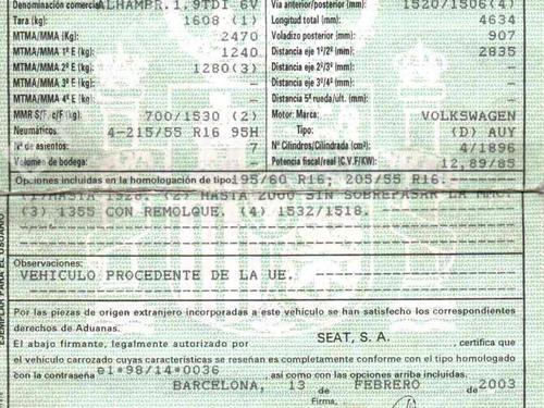Pipe SEAT ALHAMBRA (7V8, 7V9) 1.9 TDI | BP22184268M125 