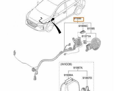 Cable HYUNDAI IONIQ (AE) 1.6 GDI Hybrid | BP27457938E12 