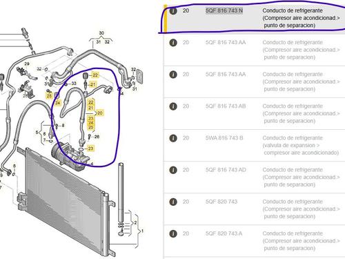 AC-rør VW TIGUAN (AD1, AX1) 1.5 TSI | BP30053023M126 