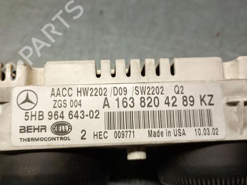 Climate control MERCEDES-BENZ M-CLASS (W163) ML 270 CDI (163.113) | BP28103411I5 