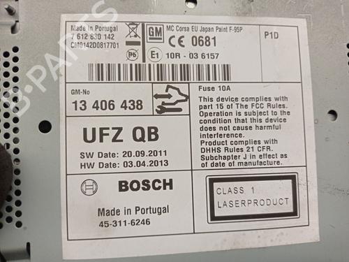 Radio OPEL ZAFIRA / ZAFIRA FAMILY B (A05) 1.7 CDTI (M75) | BP30591474E6 