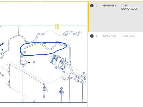 AC pipe RENAULT LAGUNA II (BG0/1_) 1.9 dCi (BG08, BG0G) | BP28209395M126 