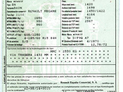 Engine RENAULT MEGANE I (BA0/1_) 1.9 dTi (BA08, BA0N) | BP8632329M1 