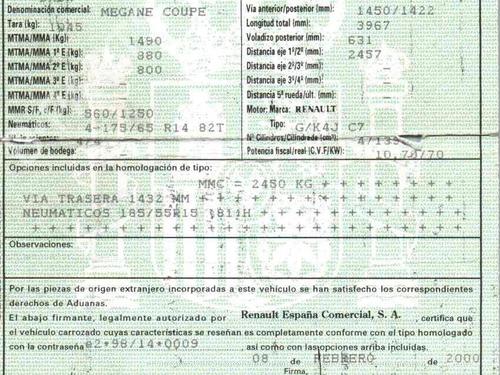 Peças RENAULT MEGANE I Coach (DA0/1_)  1.4 16V (DA0D, DA1H, DA0W, DA10)  4559706