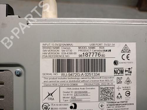 Radio TOYOTA PROACE Van (MDZ_) 1.5 D4d (MDZ8) | BP21794023E6 