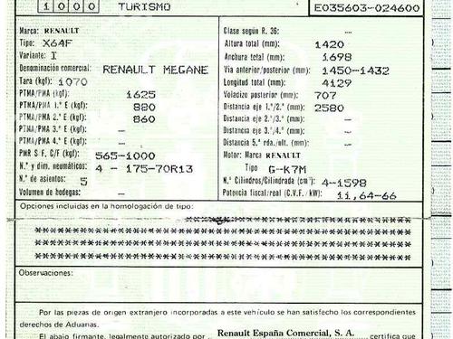 Gearbox RENAULT MEGANE I (BA0/1_) 1.6 e (BA0F, BA0S) | BP2071033M3 