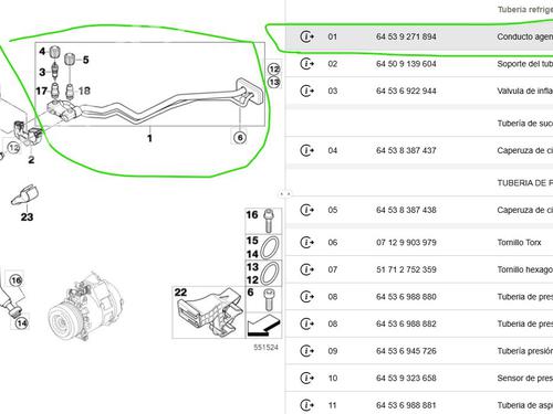 AC pipe BMW X5 (E70) xDrive 30 d | BP32020343M126 
