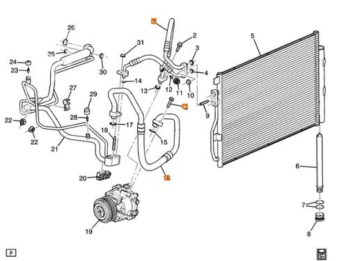 AC pipe CHEVROLET AVEO / KALOS Hatchback (T250, T255) 1.4 | BP21793926M126