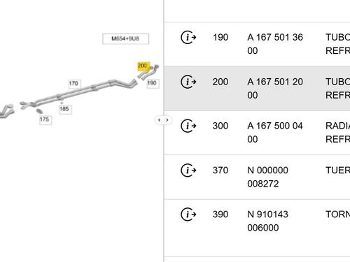 Pipe MERCEDES-BENZ GLE (V167) GLE 300 d EQ Boost 4-matic (167.119, 167.109) | BP36996499M125 - Image 6