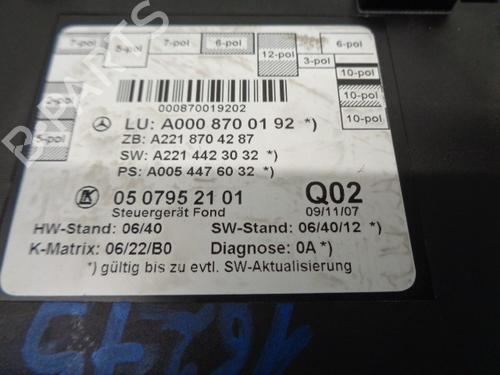 Electronic module MERCEDES-BENZ S-CLASS (W221, V221) S 320 CDI (221.022, 221.122) | BP10637761M83 