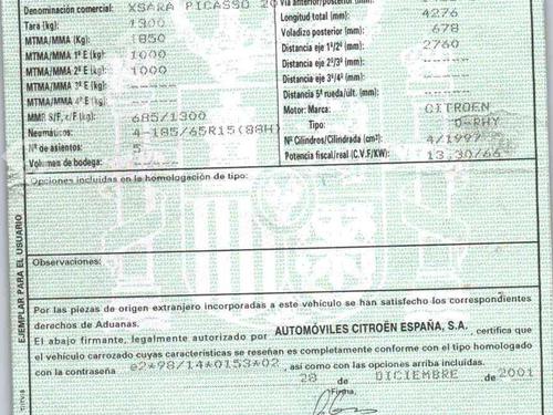 Brugte CITROËN XSARA PICASSO (N68) 2.0 HDi 4828469