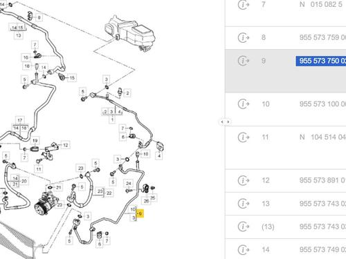 AC pipe PORSCHE CAYENNE (9PA) 3.6 | BP32424944M126 