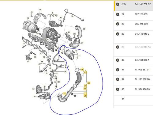 Pipe SEAT IBIZA V (KJ1, KJG) 1.6 TDI | BP23446067M125 