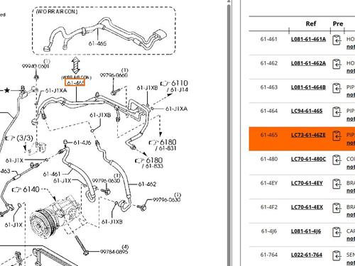 AC pipe MAZDA MPV II (LW) 2.0 (LWEW) | BP37415524M126 - Image 5