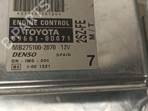 Engine control unit (ECU) TOYOTA YARIS (_P1_) 1.3 (SCP12_, SCP13_, SCP12R, SCP13R) | BP7066211M57 