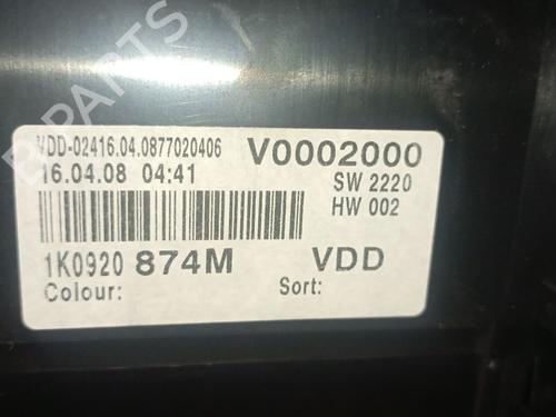 Instrument cluster VW GOLF V (1K1) 1.9 TDI | BP31312886C47 