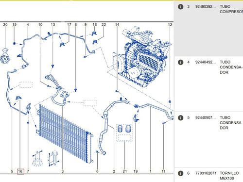 AC pipe RENAULT EXPRESS Box Body/MPV 1.5 Blue dCi 75 (F6AA) | BP29480037M126 