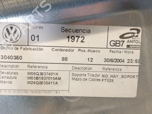 Front left window mechanism VW POLO (9N_, 9A_) 1.9 TDI | BP28357662C22 