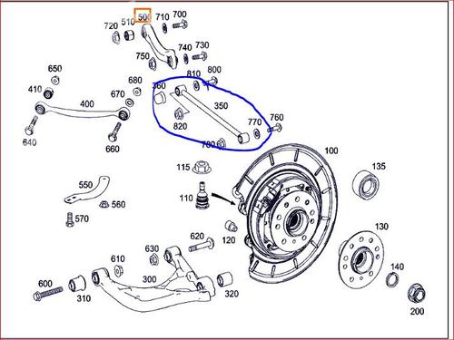 Right rear suspension arm MERCEDES-BENZ R-CLASS (W251, V251)  | BP16424199M15 