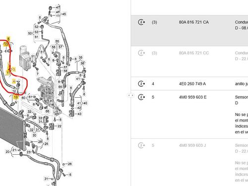 AC pipe AUDI Q5 (FYB, FYG) 50 TFSI e quattro | BP33456676M126 - Image 2