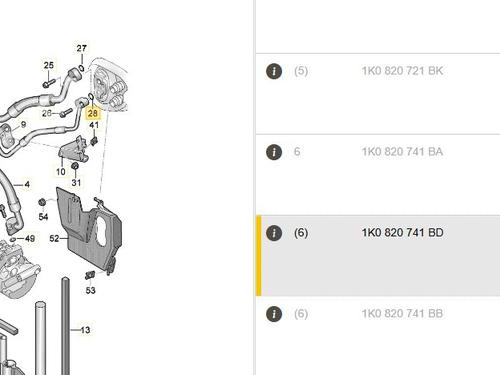 AC pipe SEAT ALTEA (5P1) 1.9 TDI | BP28523739M126 